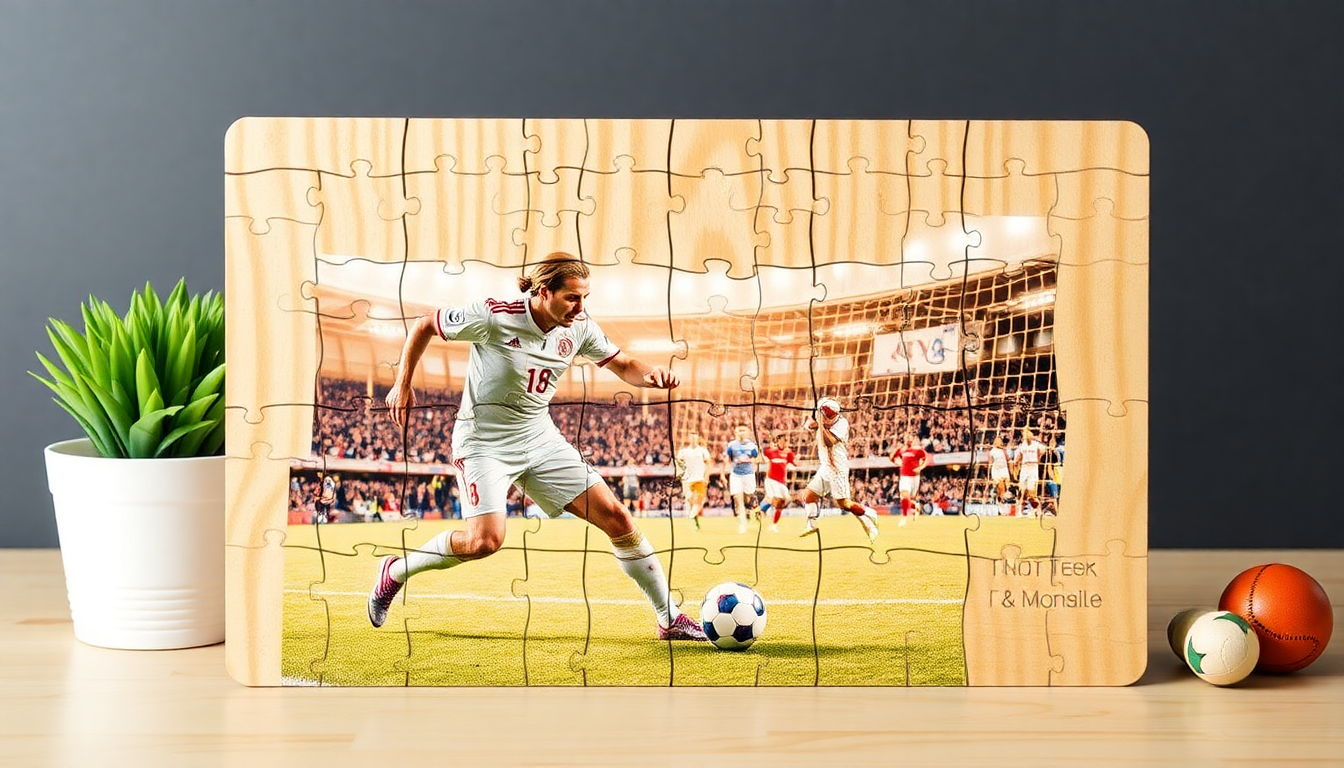 Cadeau foot sentimental : puzzle en bois personnalisé joueur/club pour sublimer vos souvenirs de fan