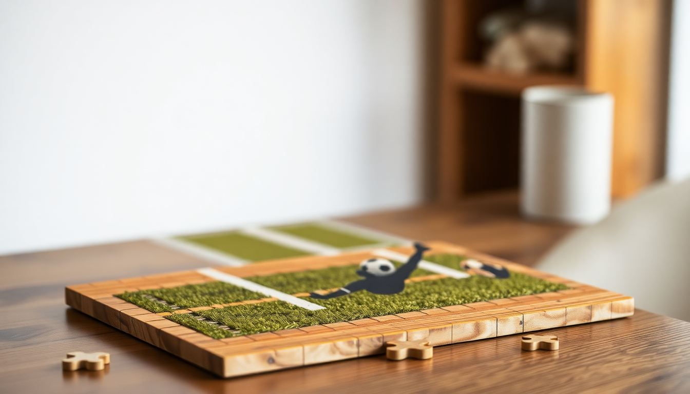 Du stade au salon — Puzzle en bois personnalisé : le cadeau foot déco et émotionnel qui unit les fans de football