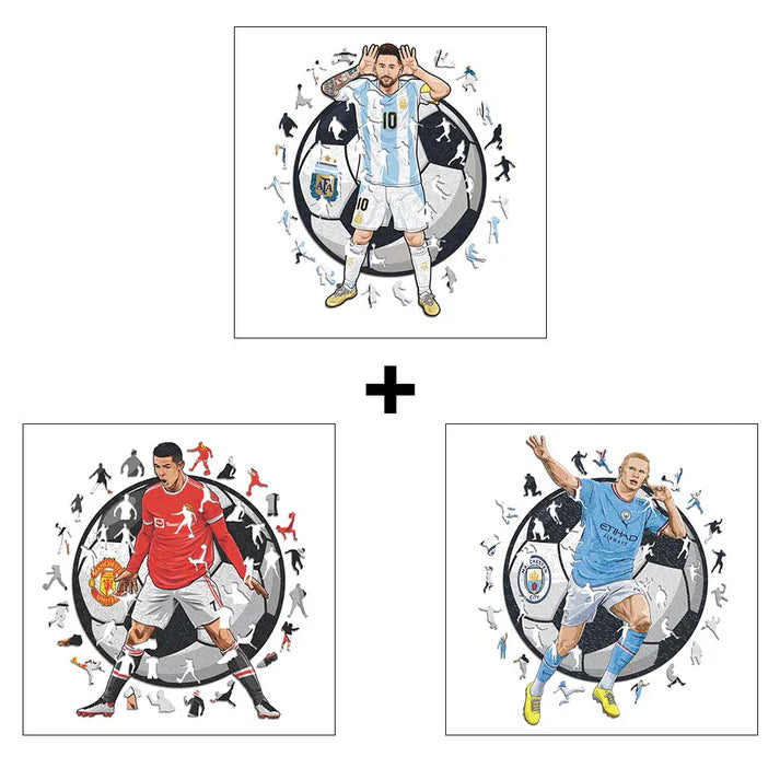 3 Puzzle giocatori di calcio a scelta