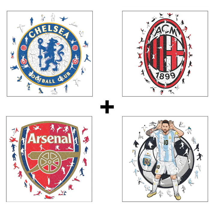4 Football Team Puzzles of Your Choice