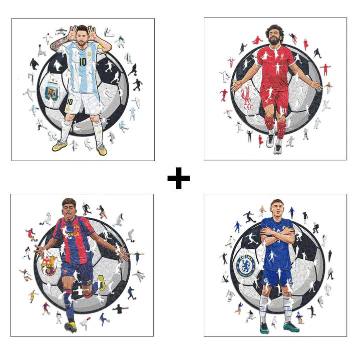 4 Puzzle giocatori di calcio a scelta