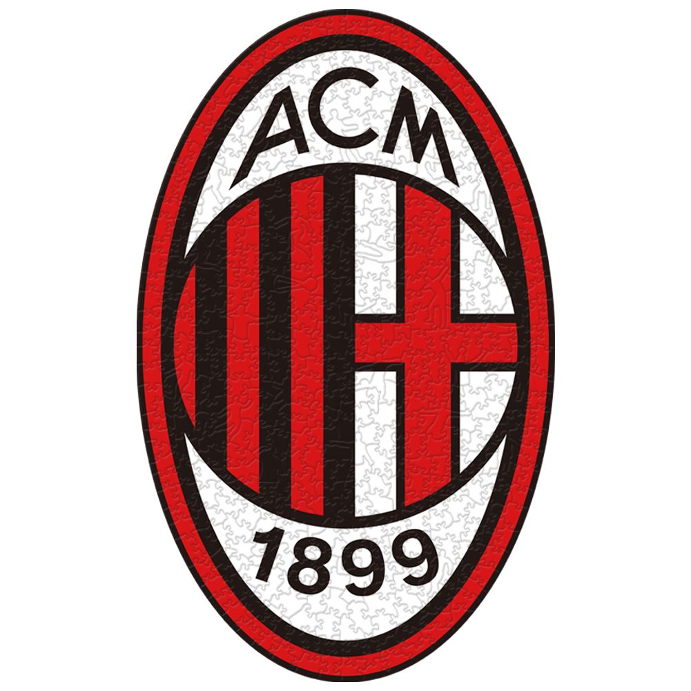 Rompecabezas de madera con el logotipo del AC Milan