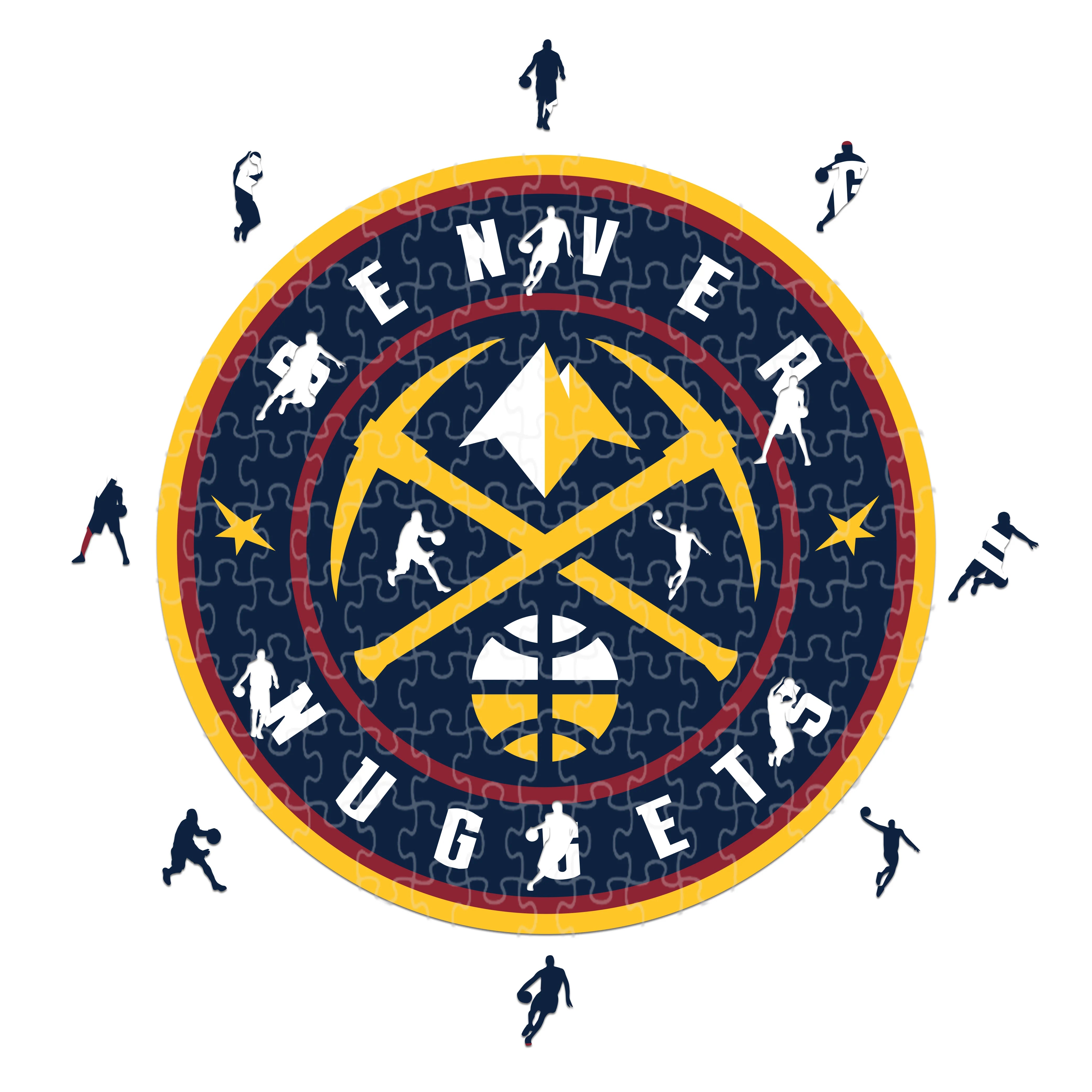 Denver Nuggets Logo - Holzpuzzle