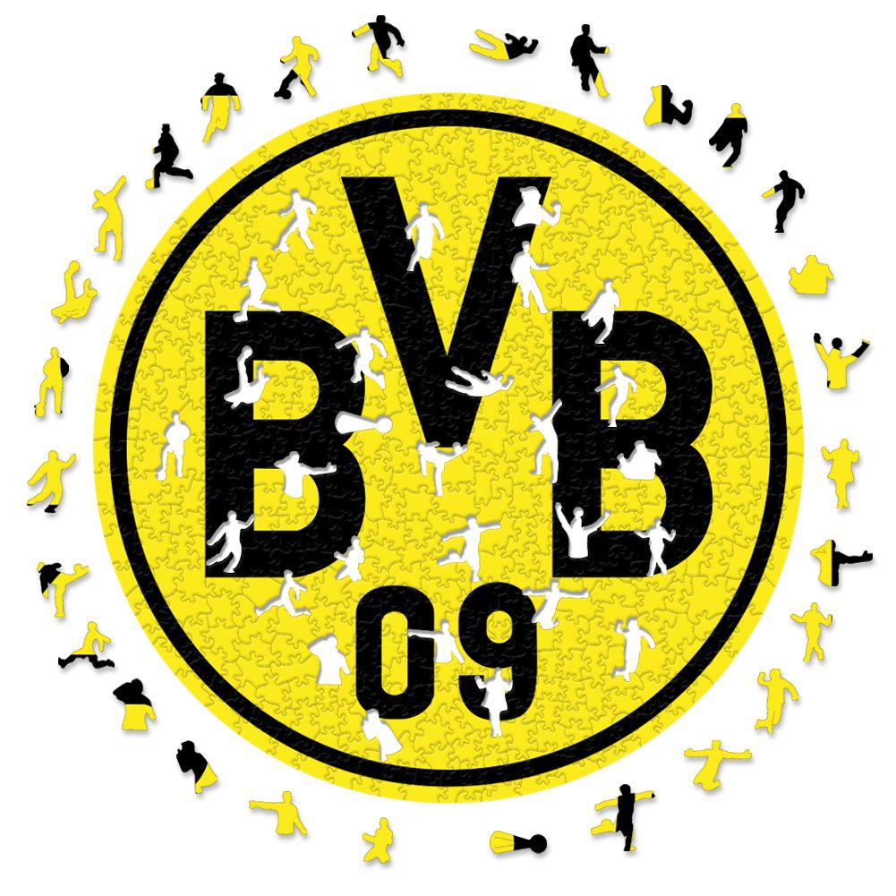 Borussia Dortmund Logo - Wooden Puzzle