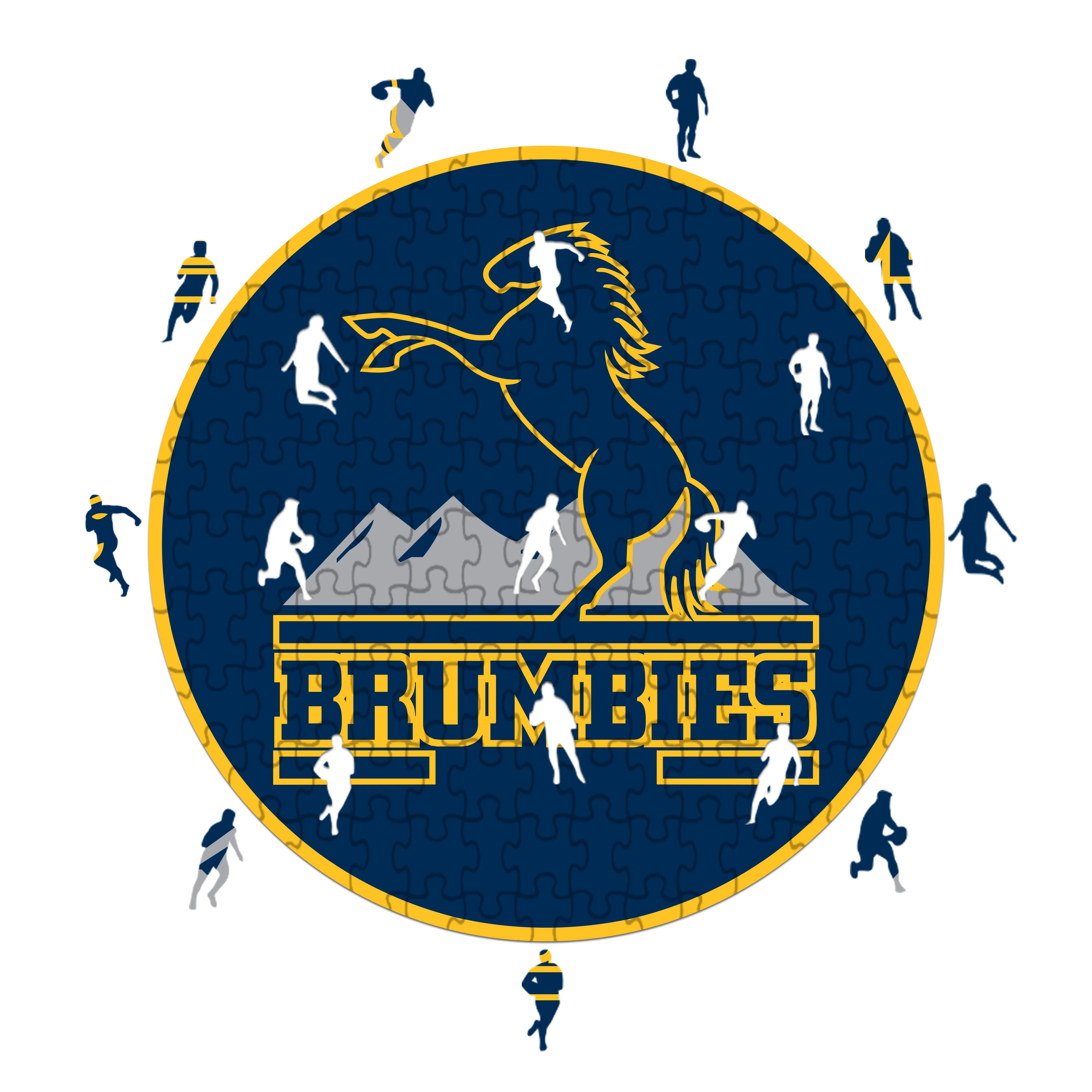 Brumbies-Logo - Holzpuzzle