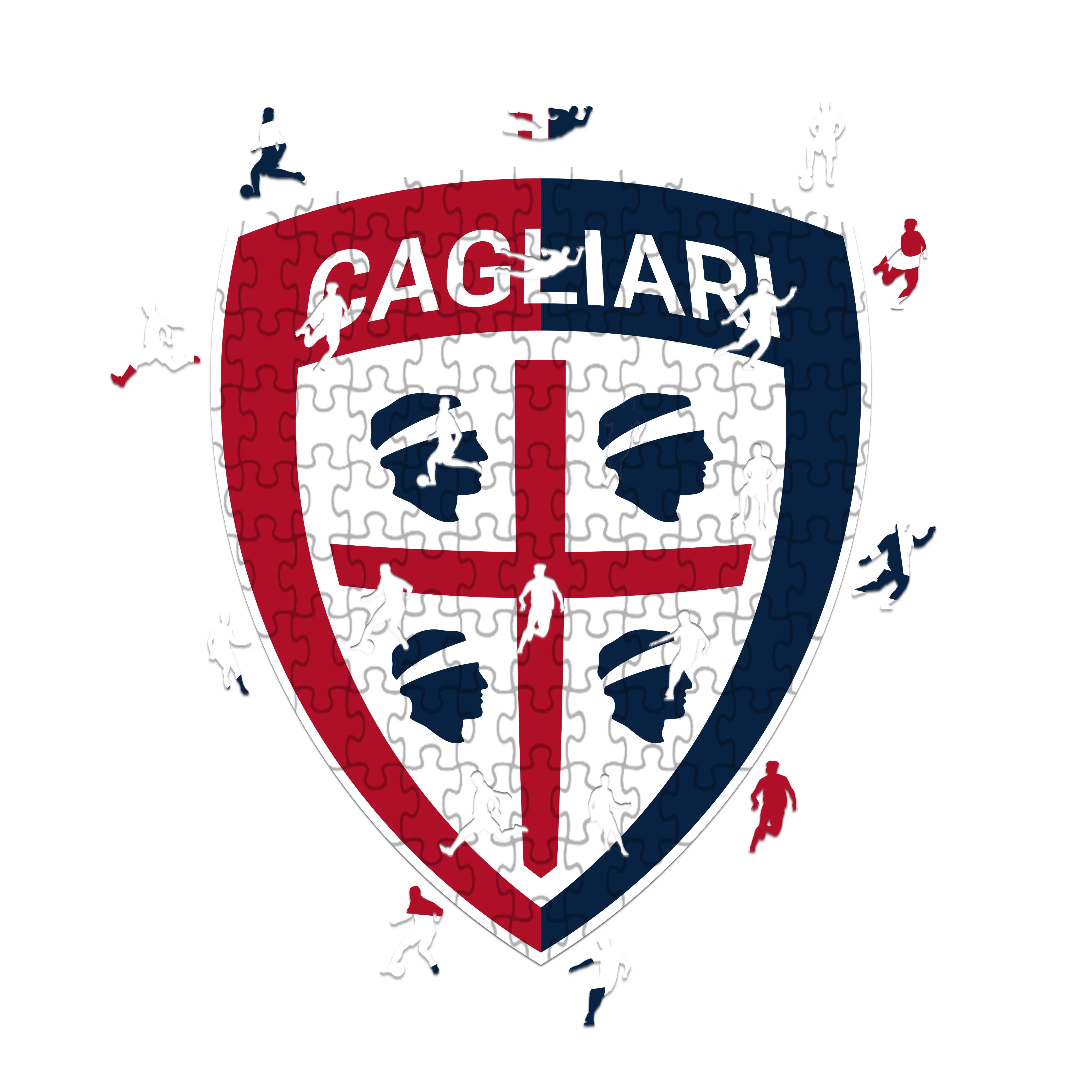 Cagliari Logo - Holzpuzzle