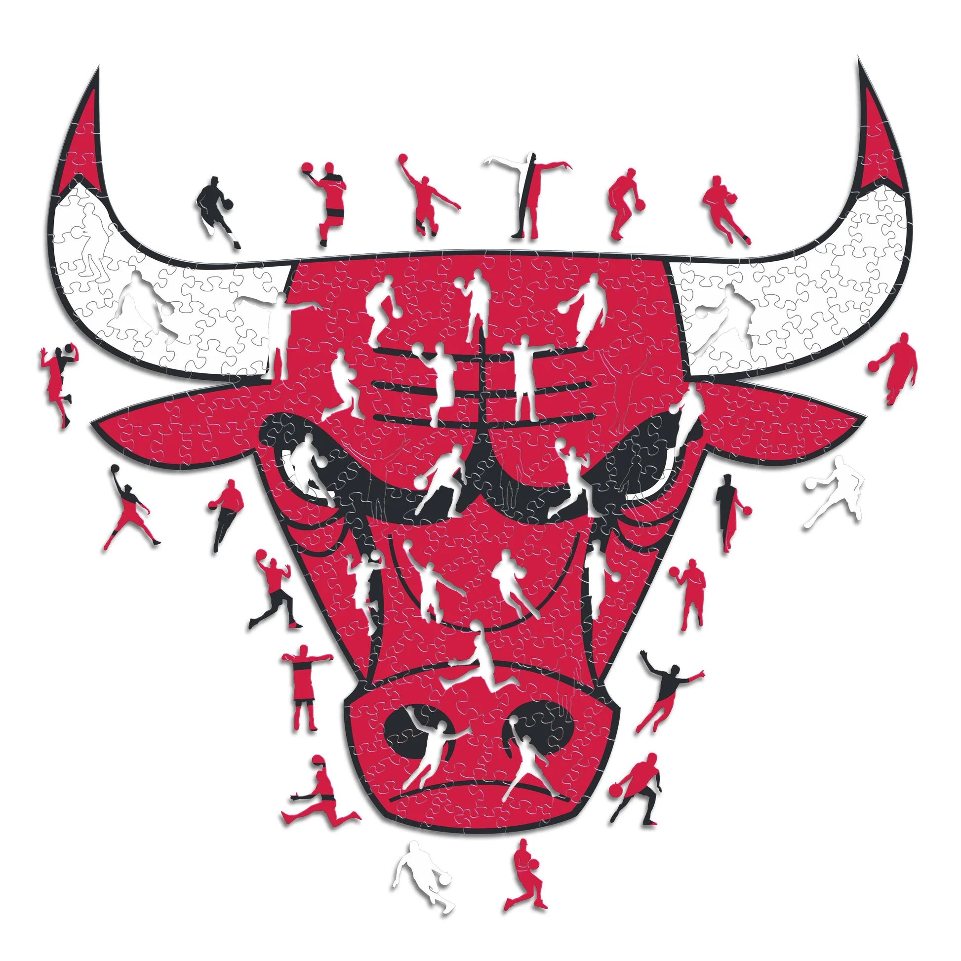 Chicago Bulls Logo - Holzpuzzle