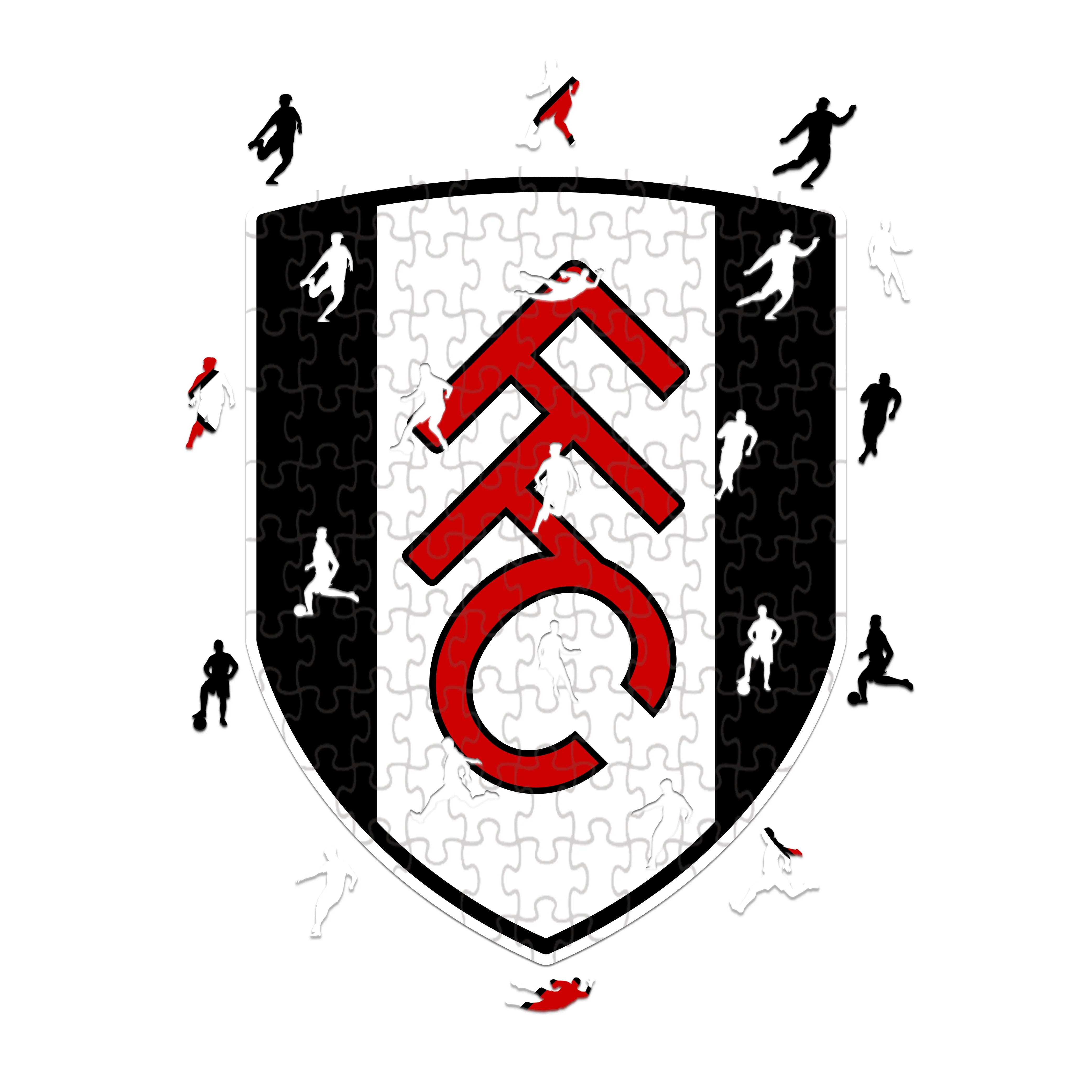 Logo Fulham - Puzzle in Legno