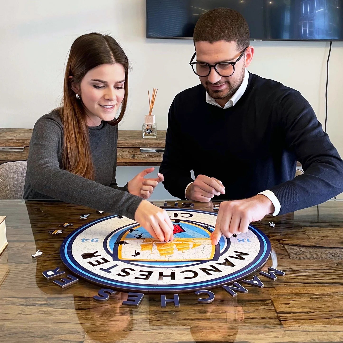 Manchester City Logo - Holzpuzzle