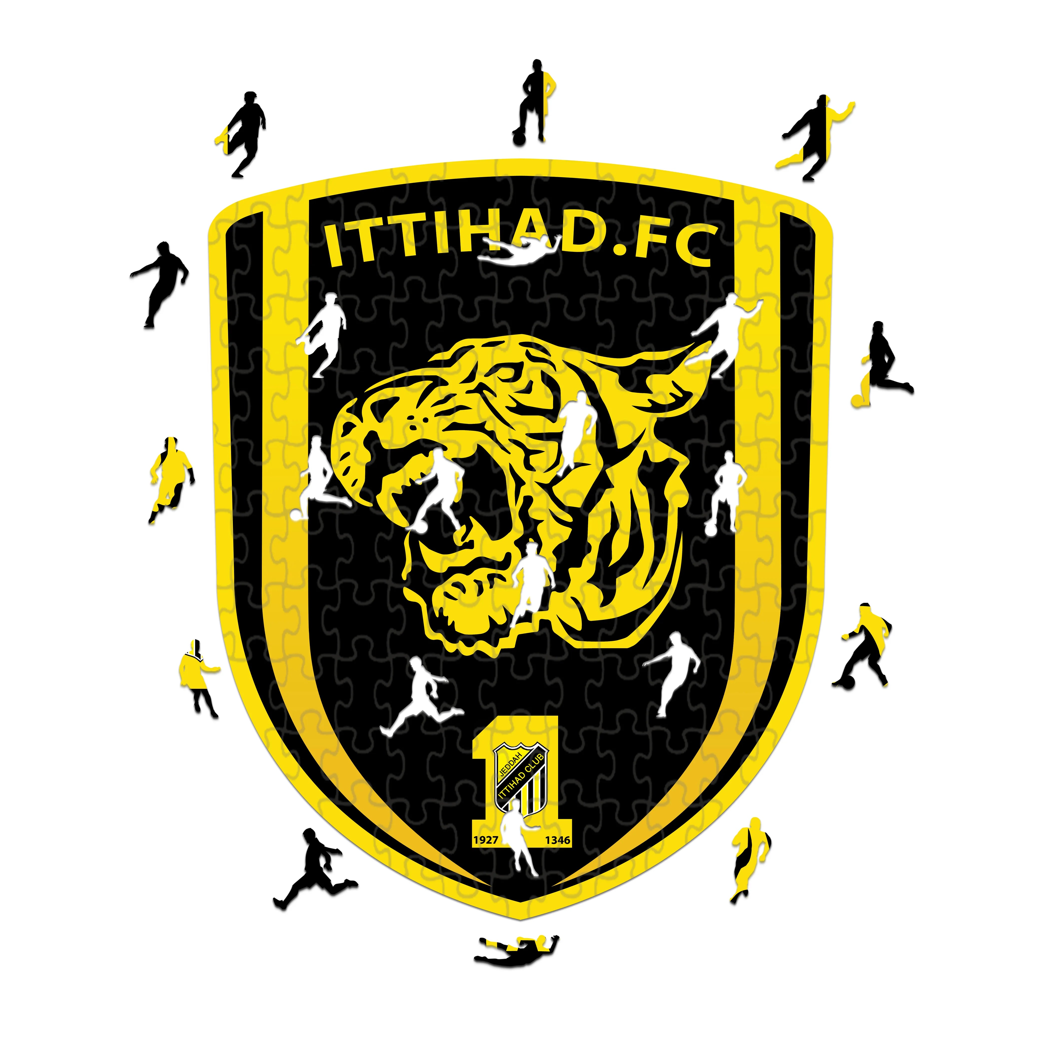 Al-Ittihad Club Logo - Holzpuzzle