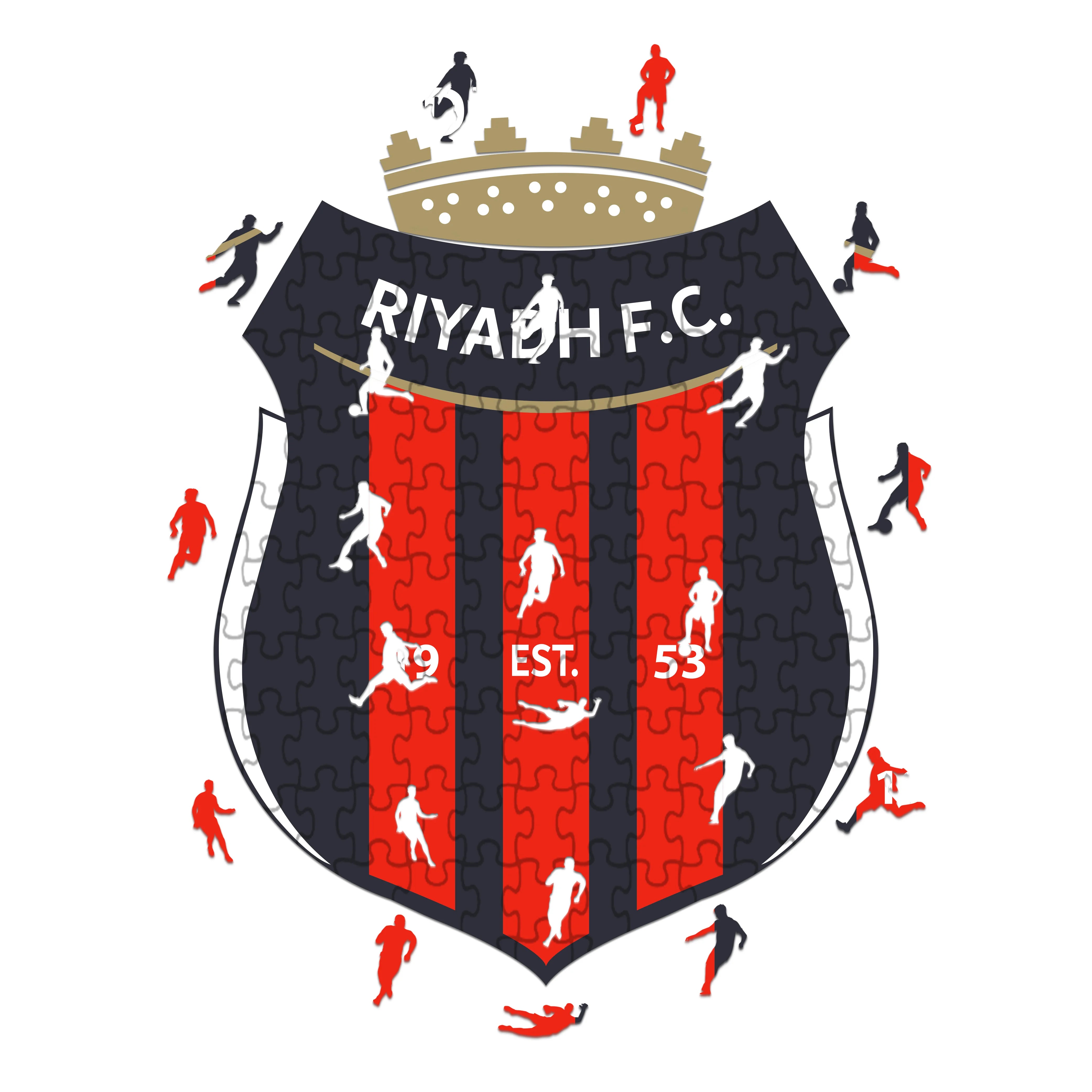 Logo de Al-Riyadh SC - Rompecabezas de Madera