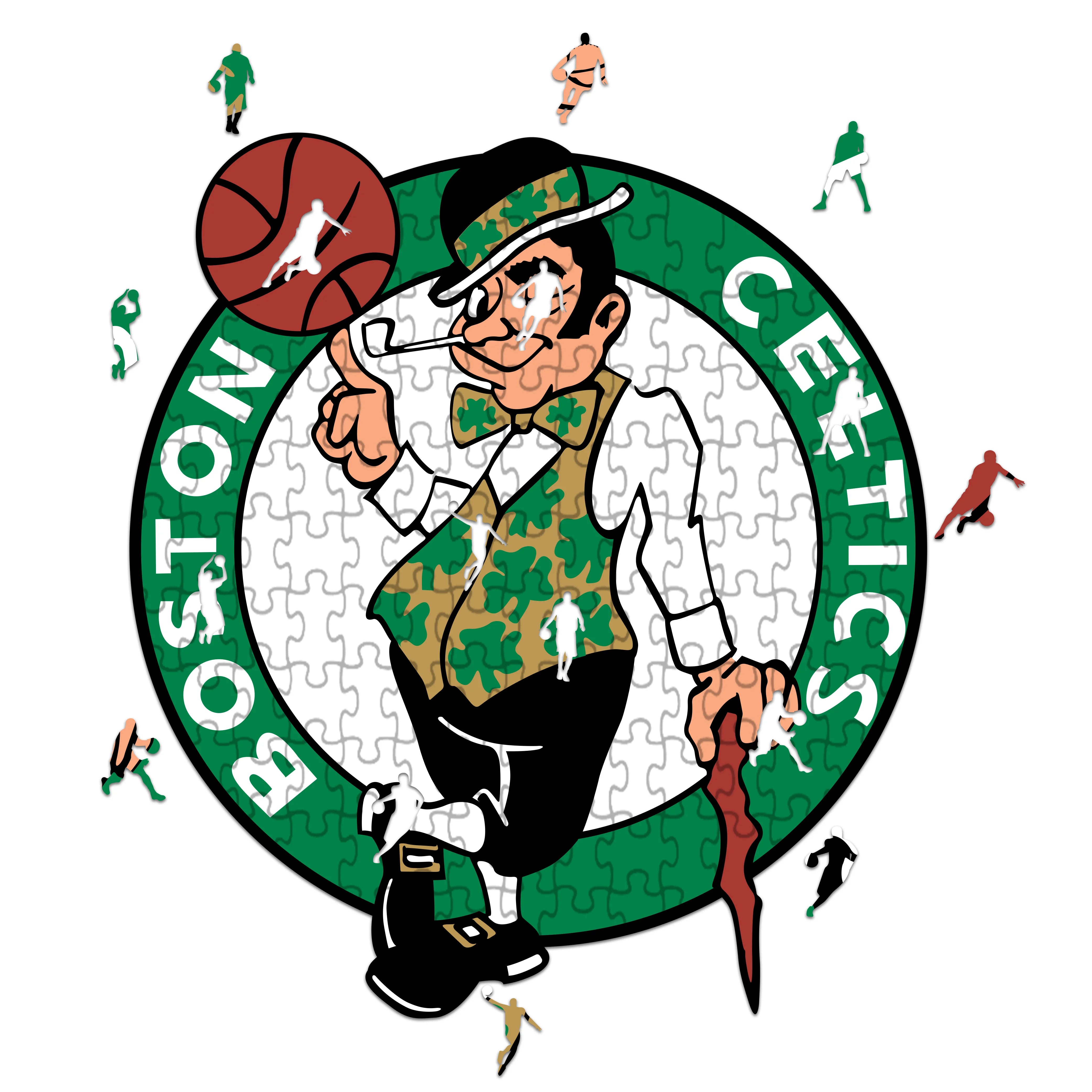 Boston Celtics Logo - Holzpuzzle