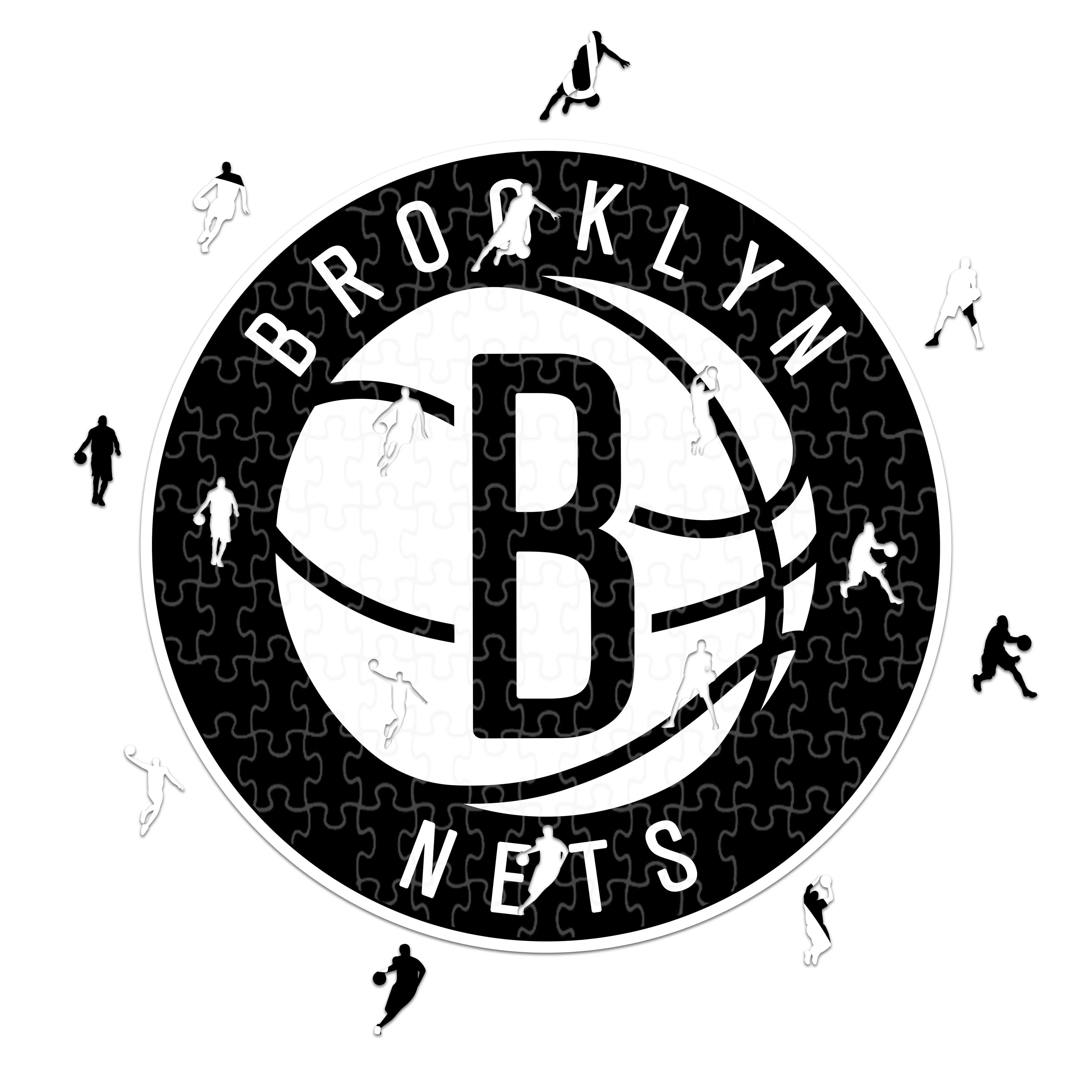 Brooklyn Nets Logo - Holzpuzzle