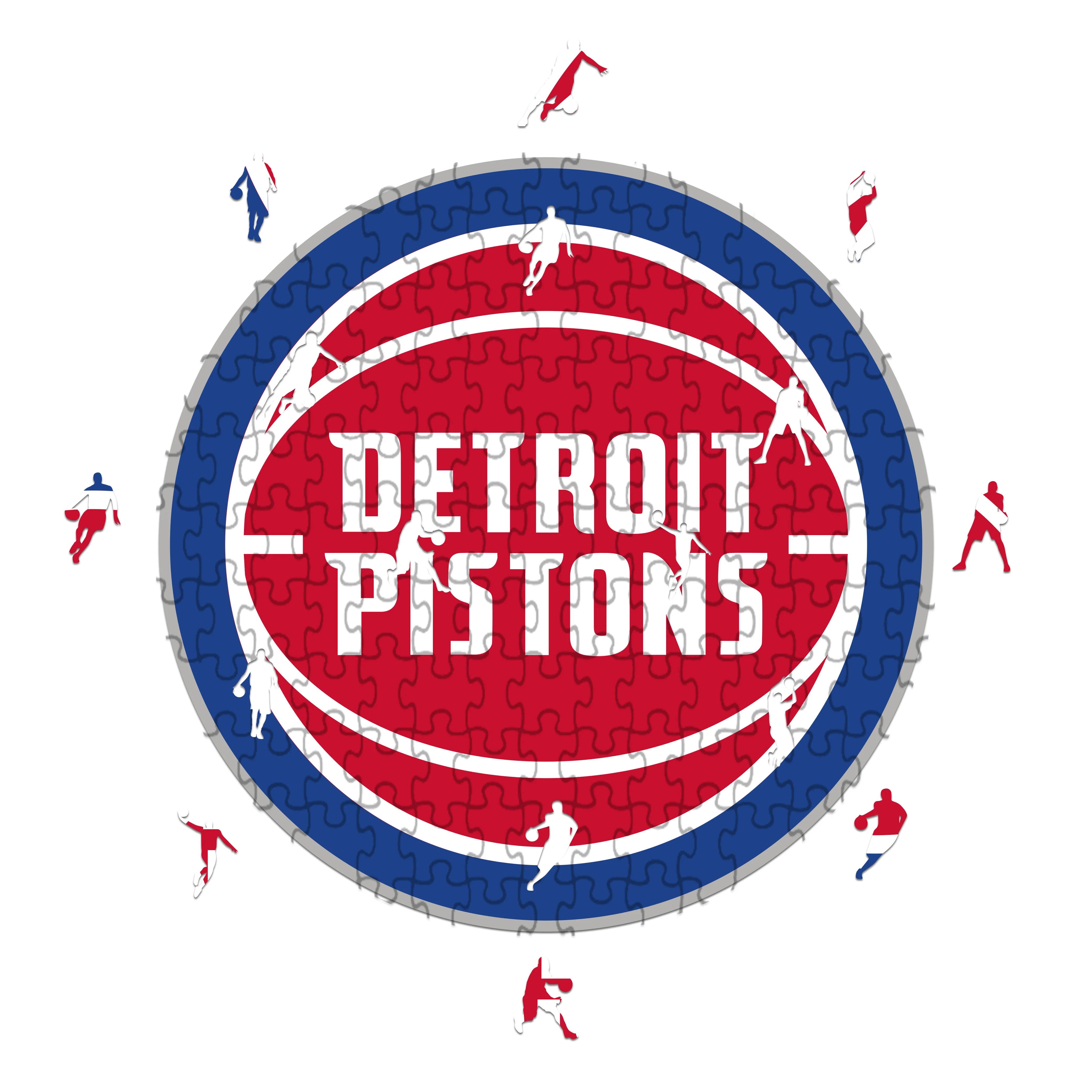 Detroit Pistons Logo - Holzpuzzle