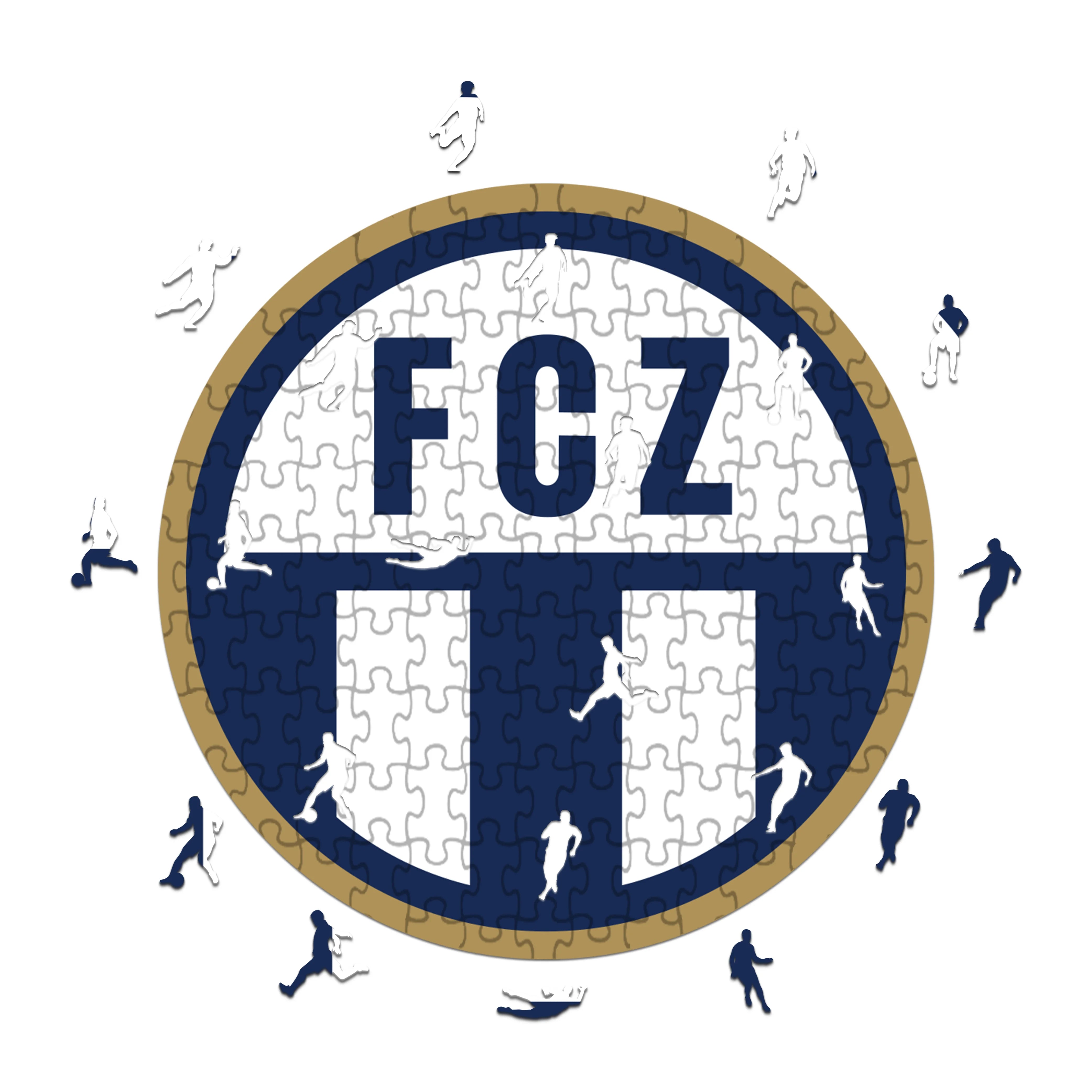 Logo del Club de Fútbol Zurich - Rompecabezas de Madera