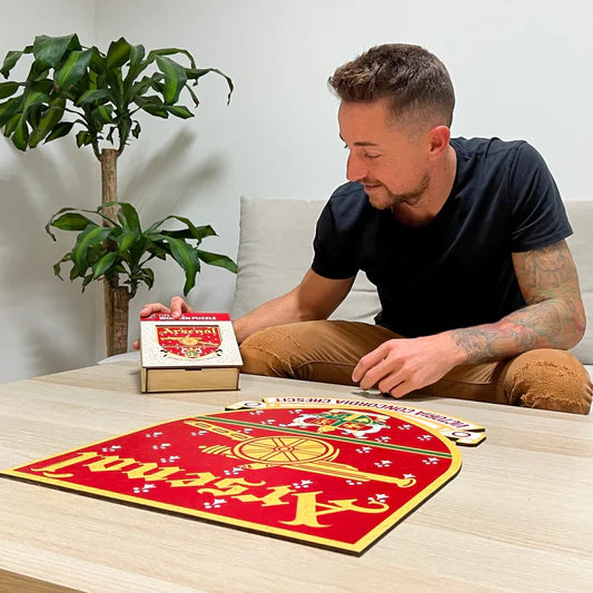 Arsenal FC Retro-Logo - Holzpuzzle