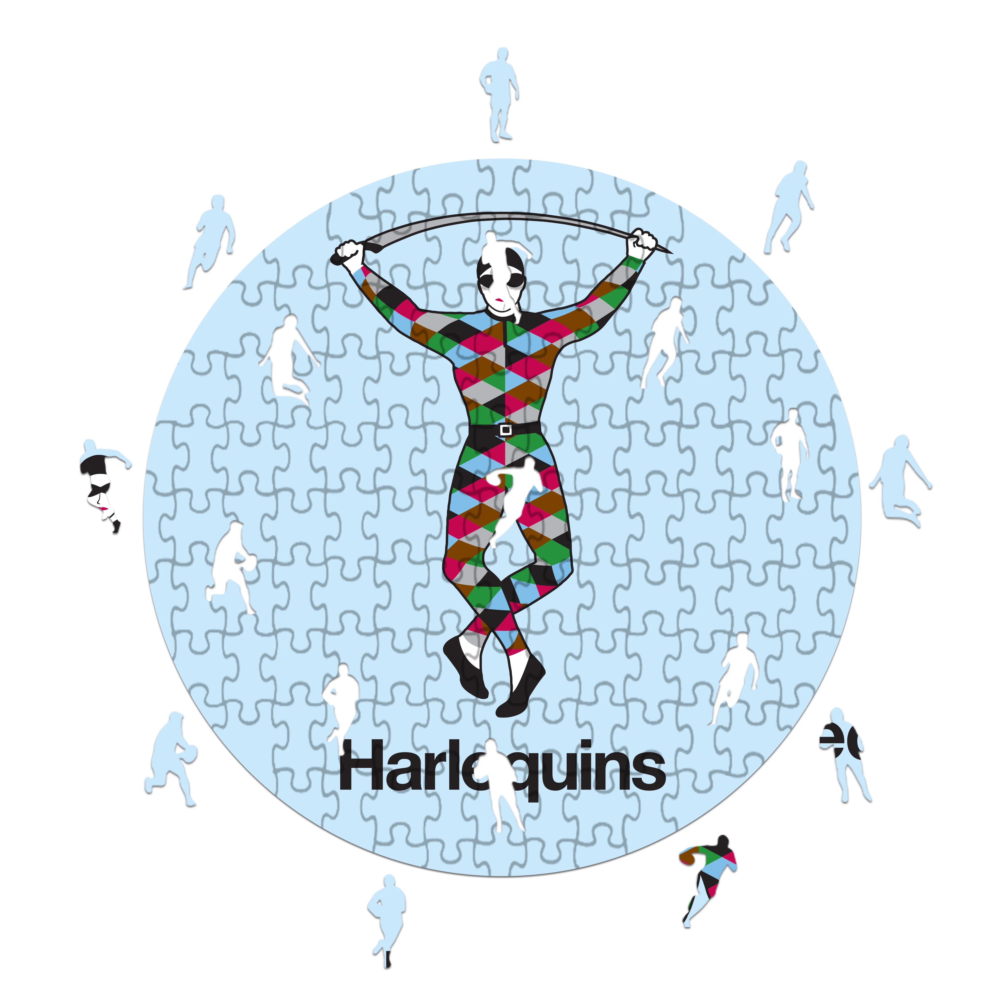 Harloquins Logo - Wooden Puzzle