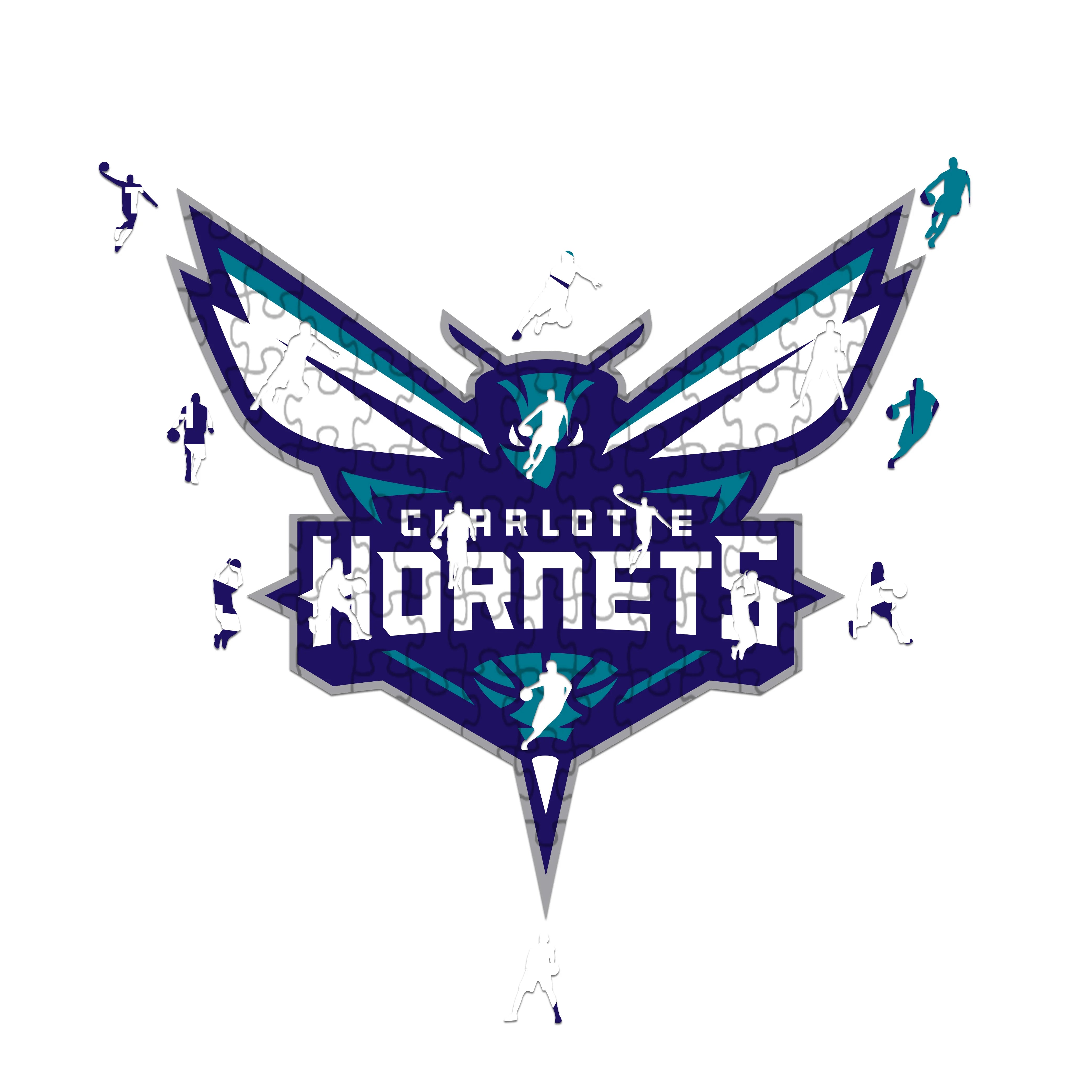 Charlotte Hornets Logo - Holzpuzzle