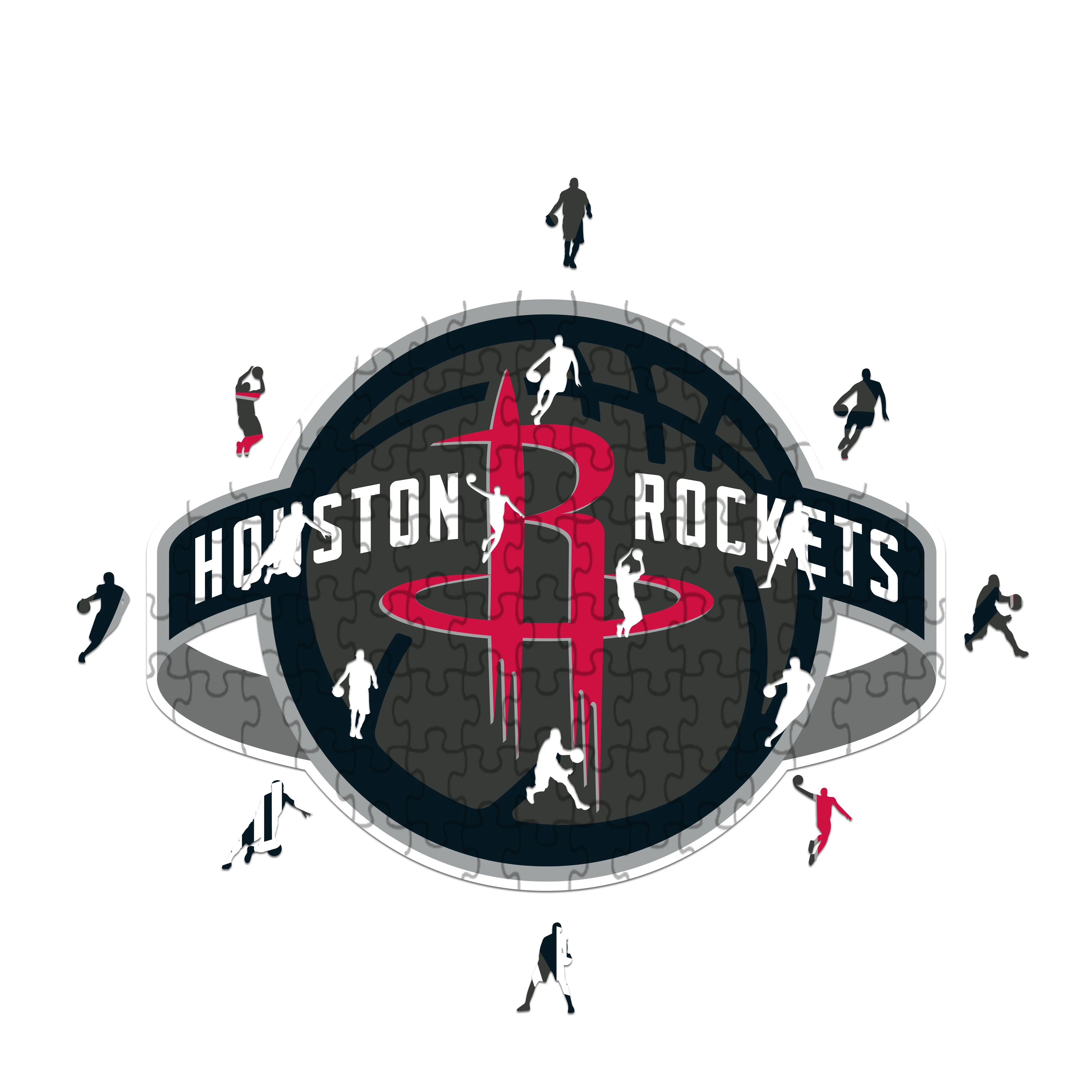 Houston Rockets Logo - Holzpuzzle