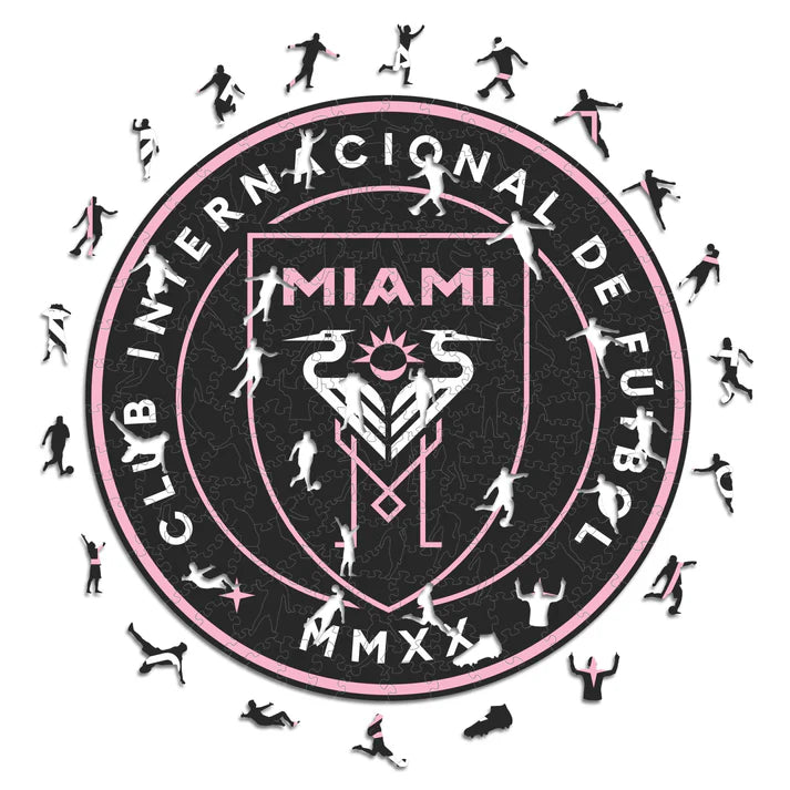 Logo de Inter Miami - Rompecabezas de Madera