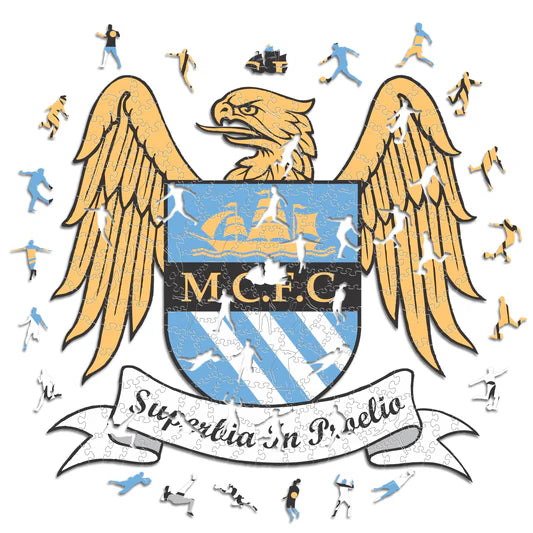 Manchester City Retro-Logo - Holzpuzzle