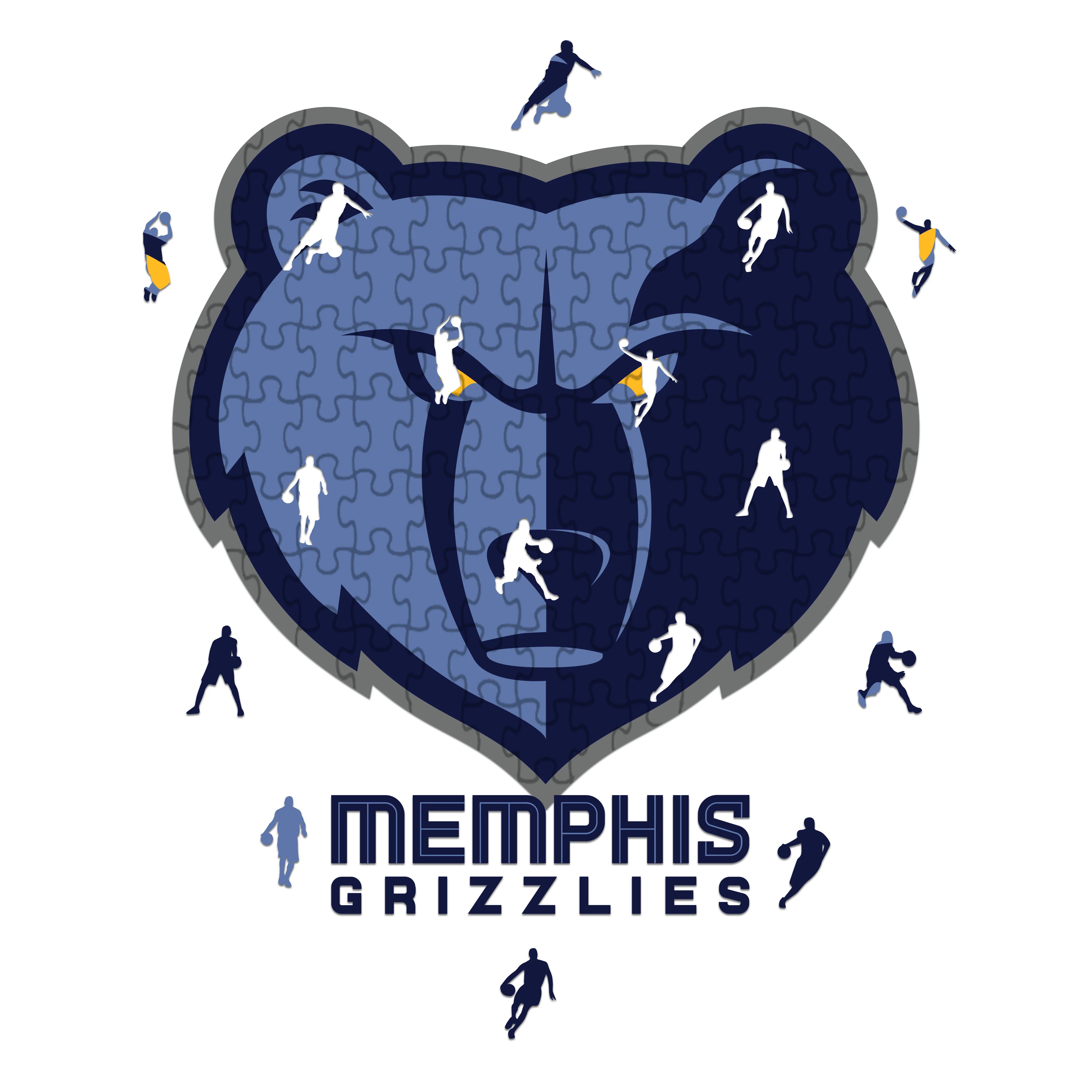 Memphis Grizzlies Logo - Holzpuzzle