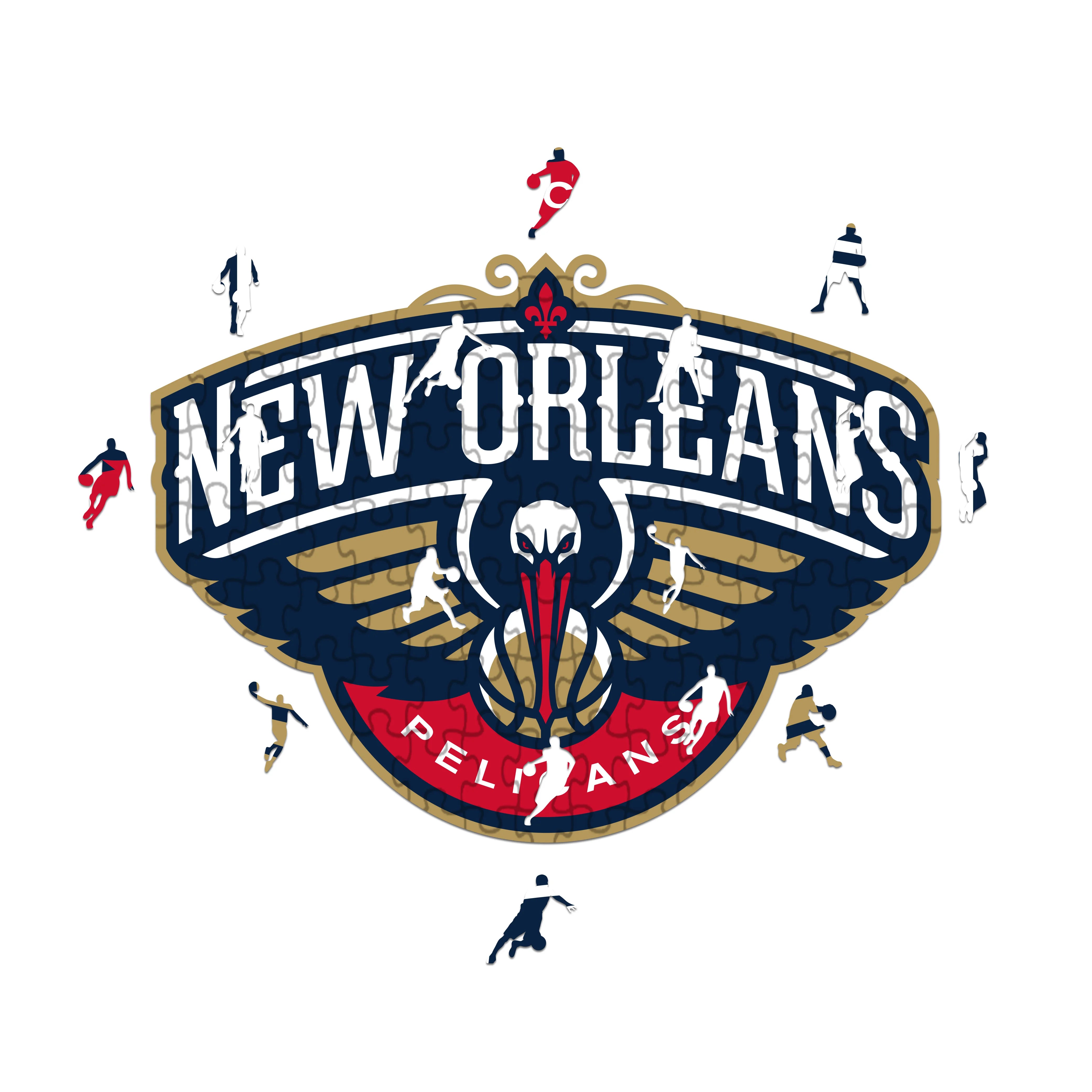 New Orleans Pelicans Logo - Holzpuzzle
