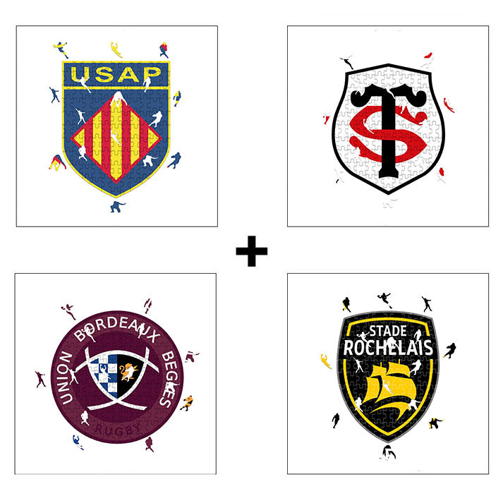 4 Puzzle squadre di rugby a scelta