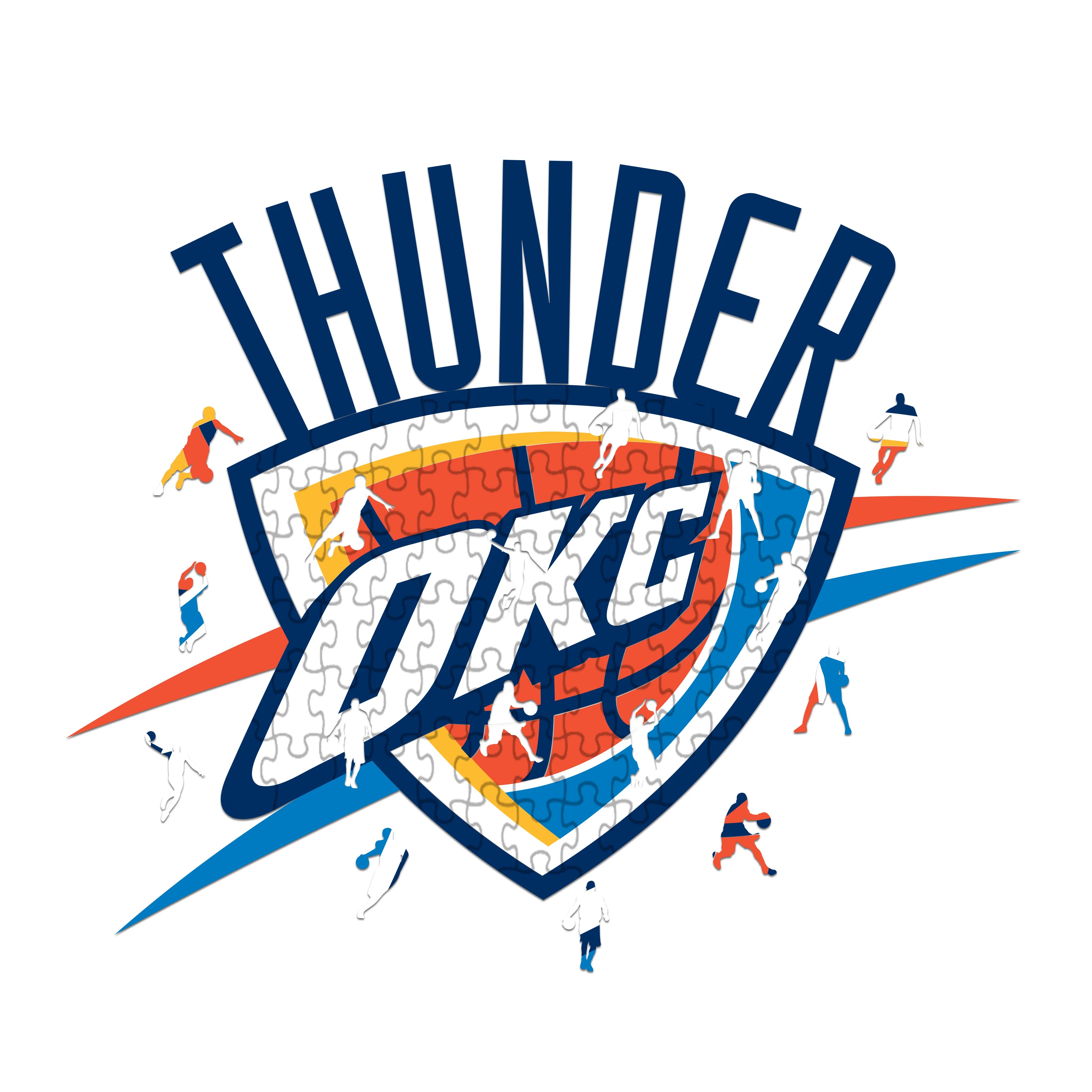 Oklahoma City Thunder Logo - Holzpuzzle