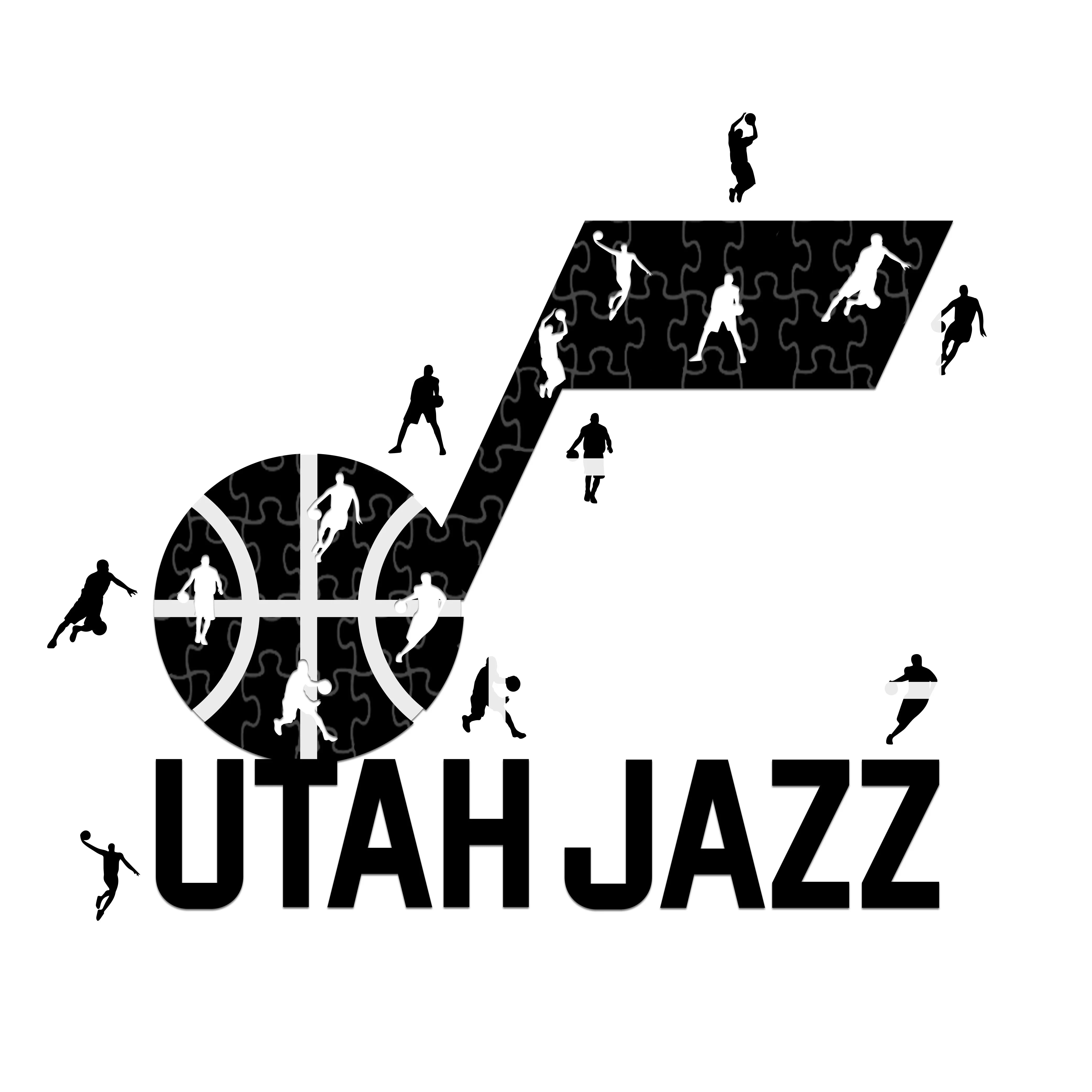Logo de Utah Jazz - Rompecabezas de Madera