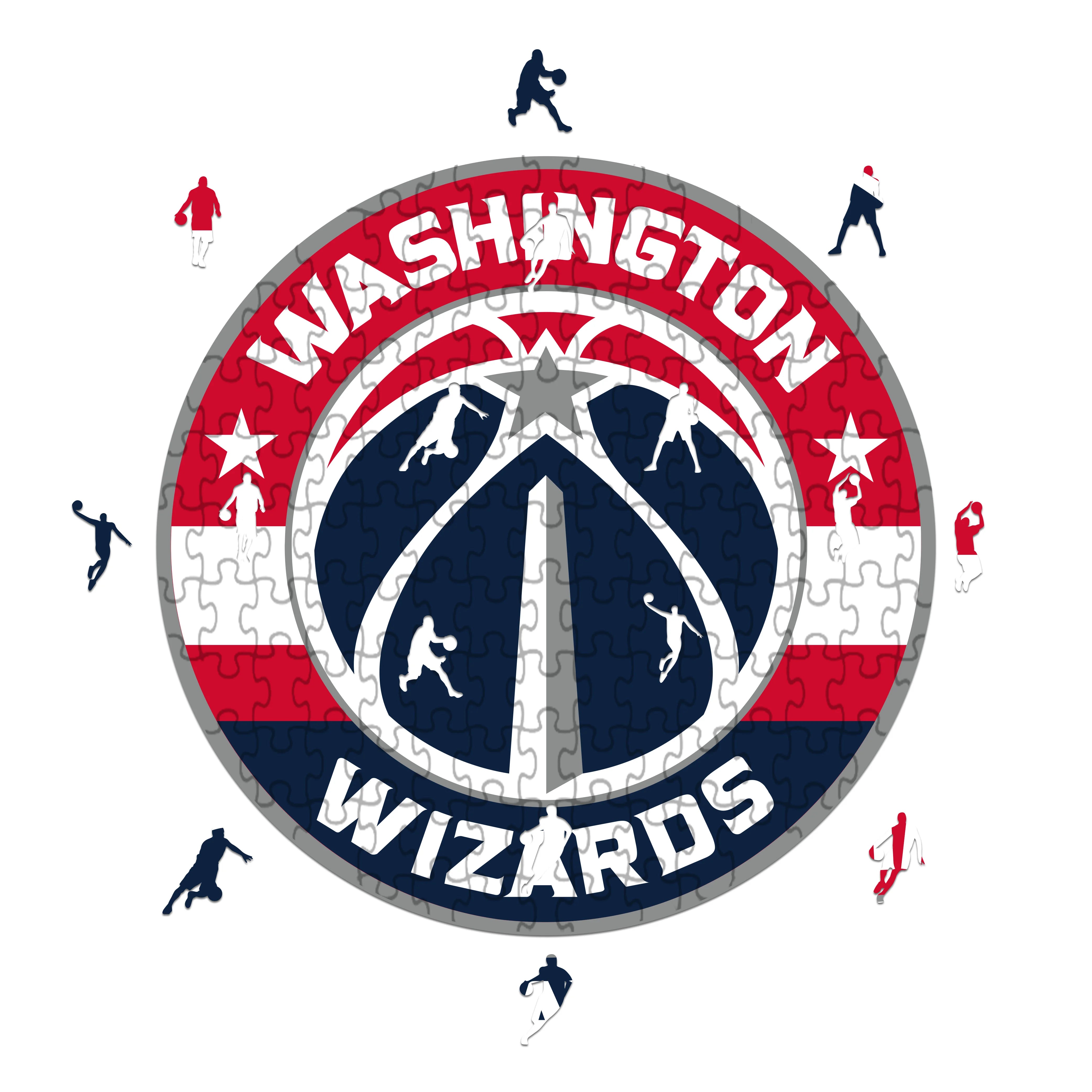 Logo de Washington Wizards - Rompecabezas de Madera