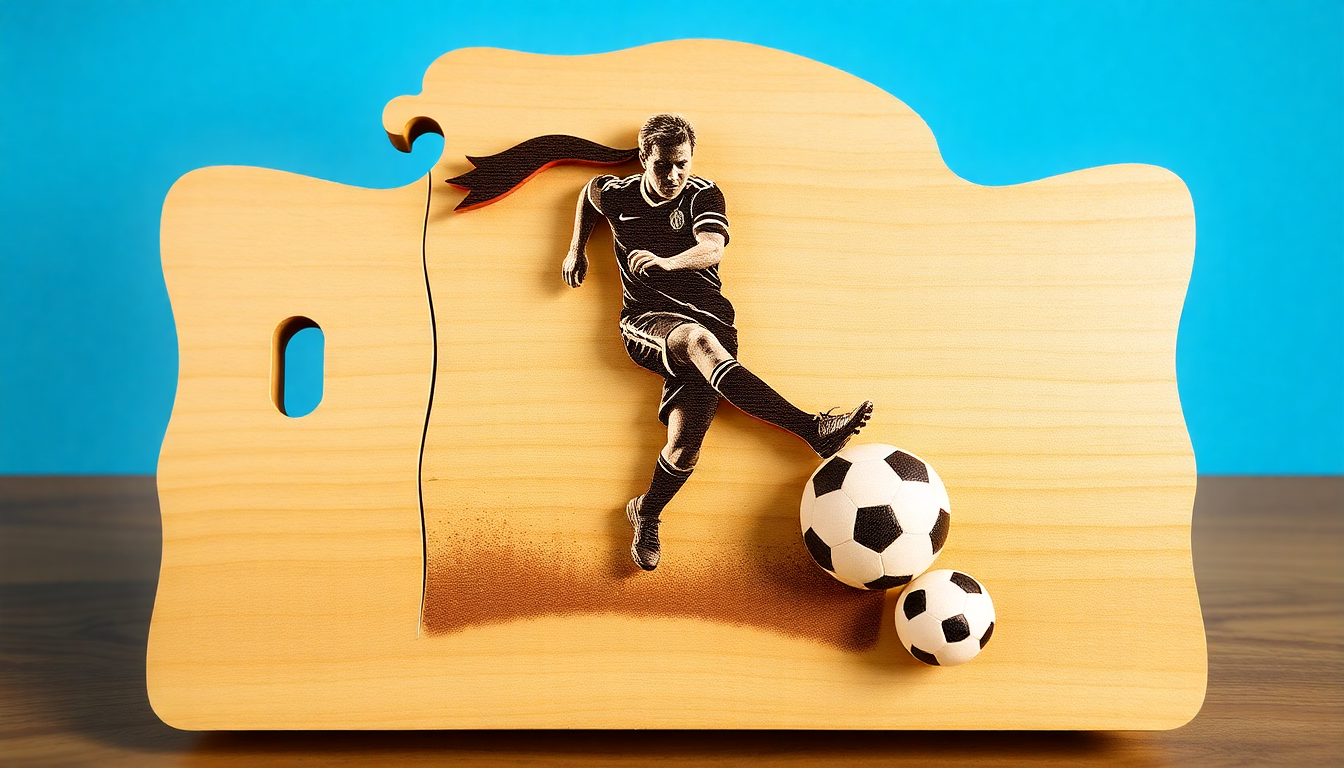 Das Geschenk, das verbindet: Personalisiertes Holzpuzzle als emotionales cadeau foot (puzzle personnalisé joueur/club) für echte Fußballfans