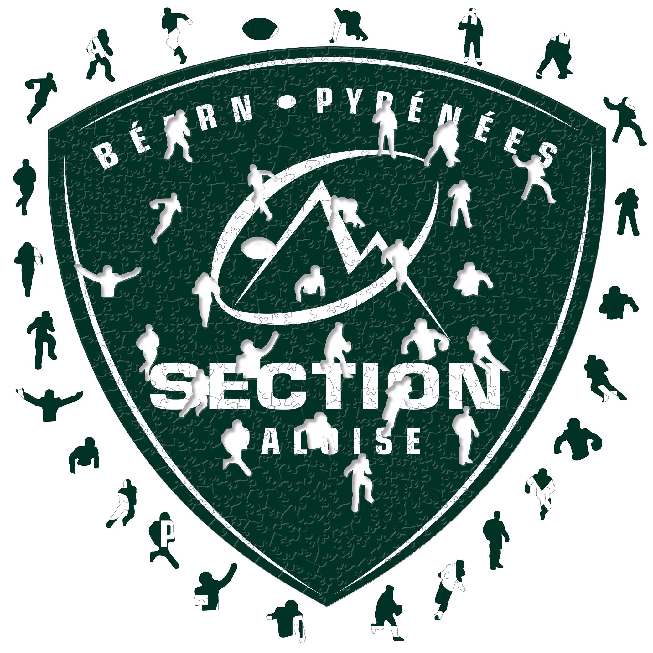 Section Paloise Logo - Wooden Puzzle