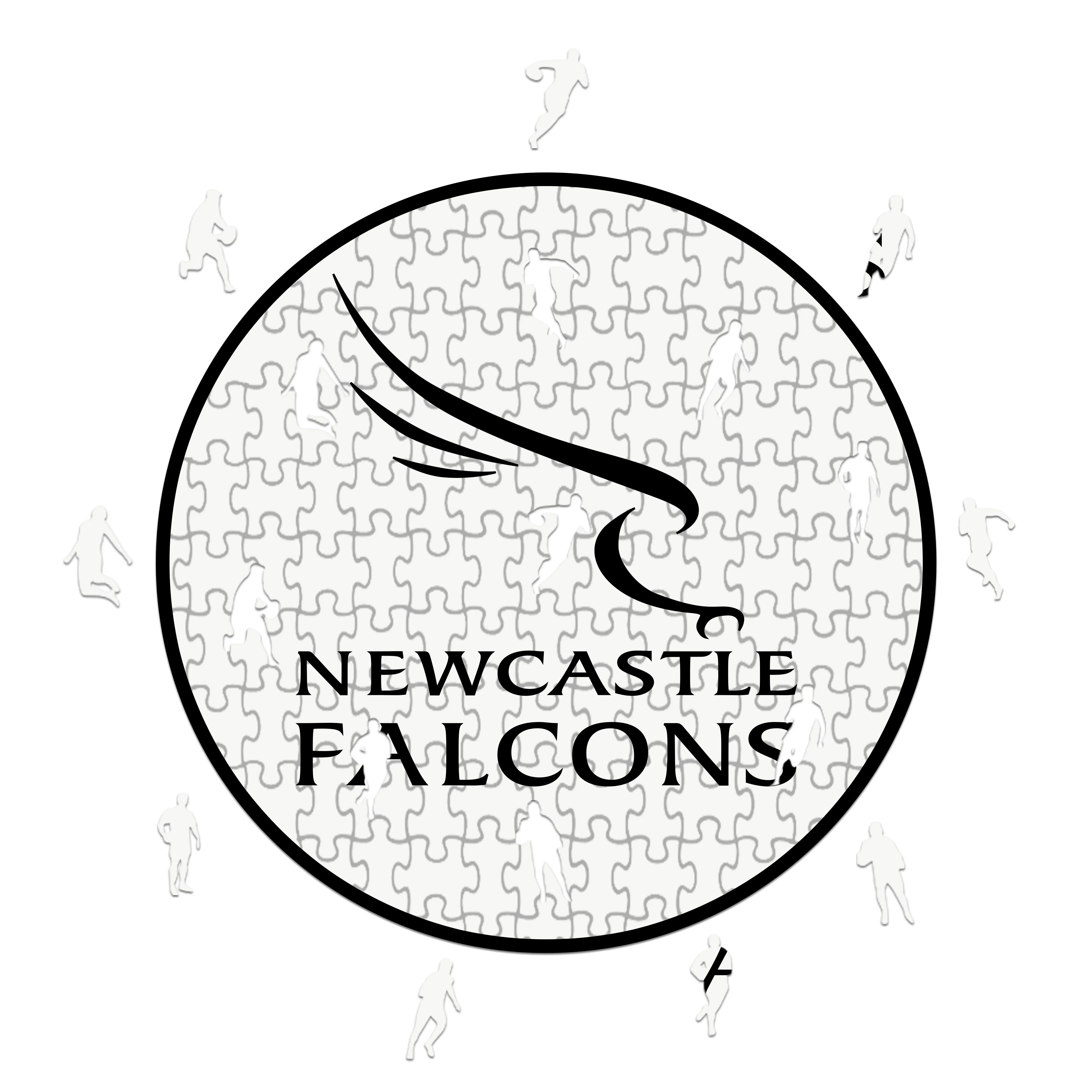 New Castle Falcons Logo - Wooden Puzzle